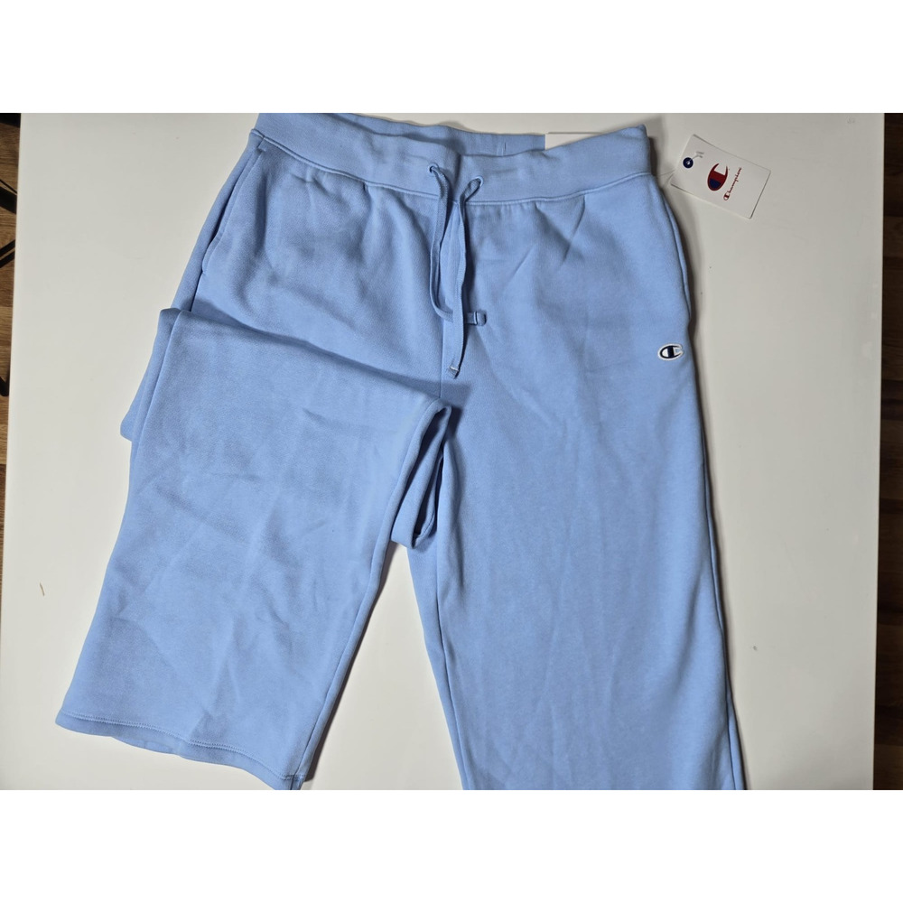 Champion Women’s Blue Wide‑Leg Sweatpants Size XL Cotton Logo Relaxed New - Picture 2 of 5